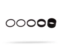 Spacerset 1-1/8" alu svart 2/2,5/5/10/20mm